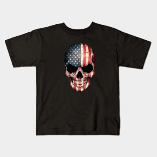 American Flag Skull Kids T-Shirt